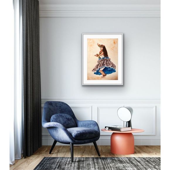 ART PRINT - The Blue Wonder Watercolor Art Print AJJ Arts - Picture 6 of 16